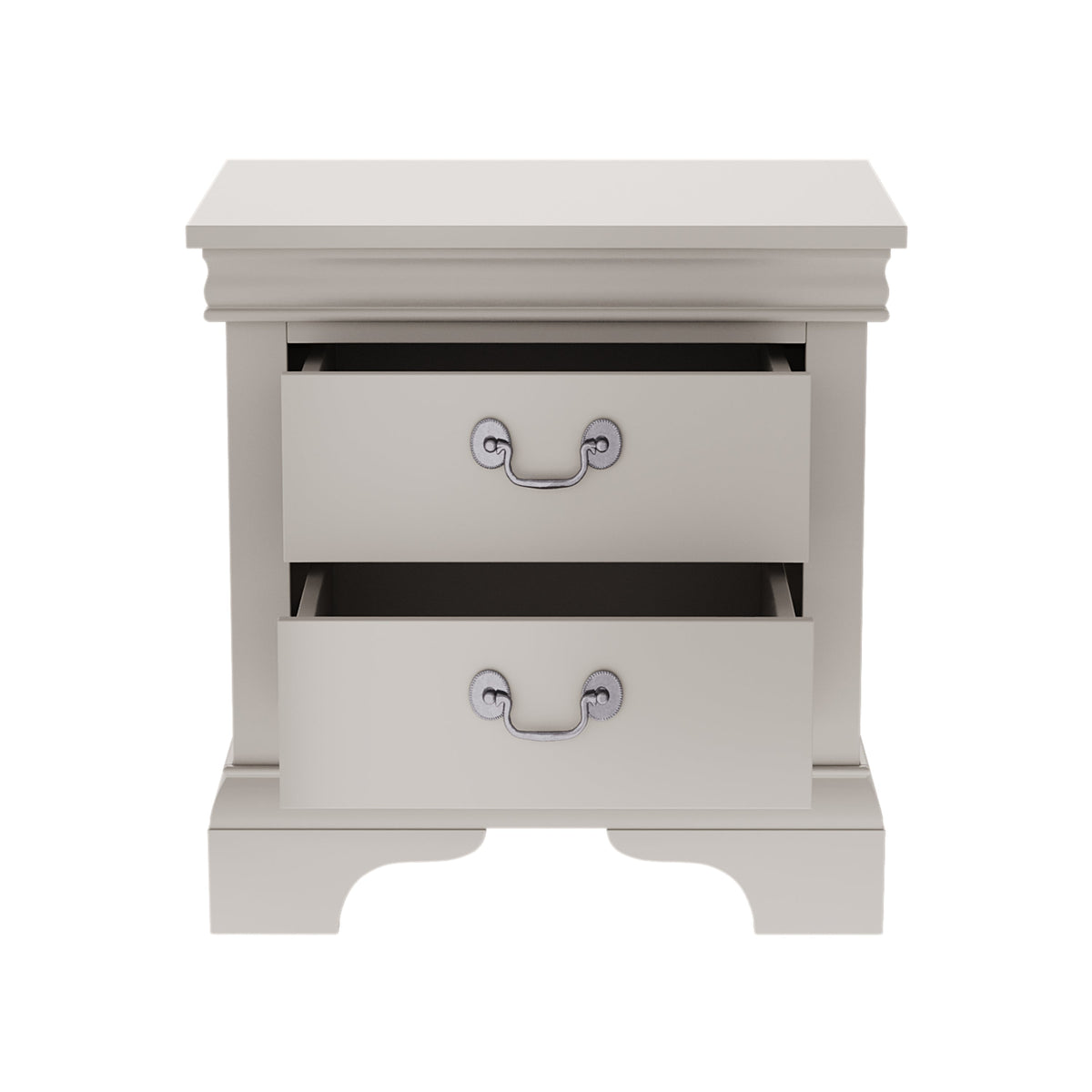Classic Wooden Nightstand – White