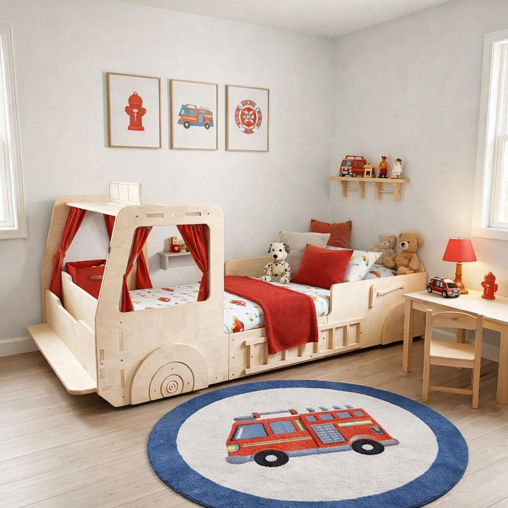 5 ALARM – Fire Engine Floor Bed