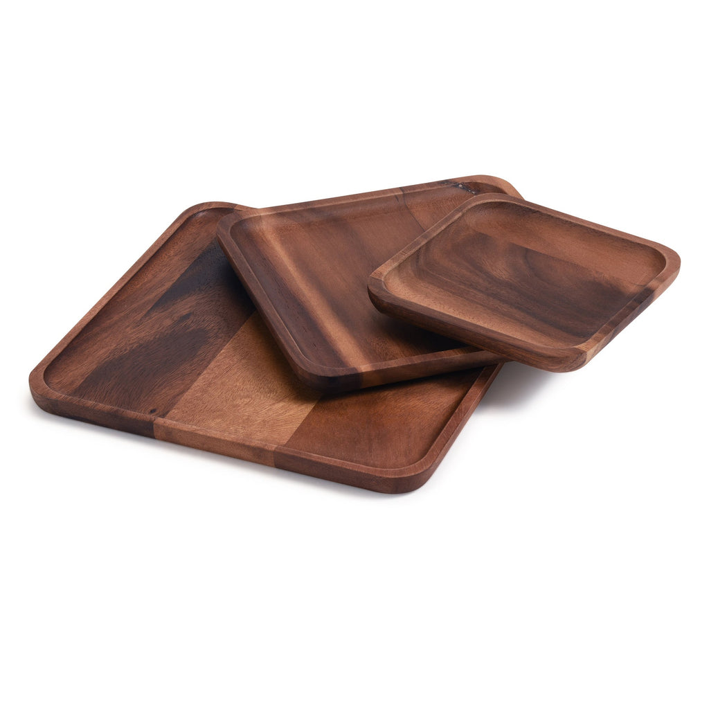 set of 3 Acacia Plates – 1 each size
