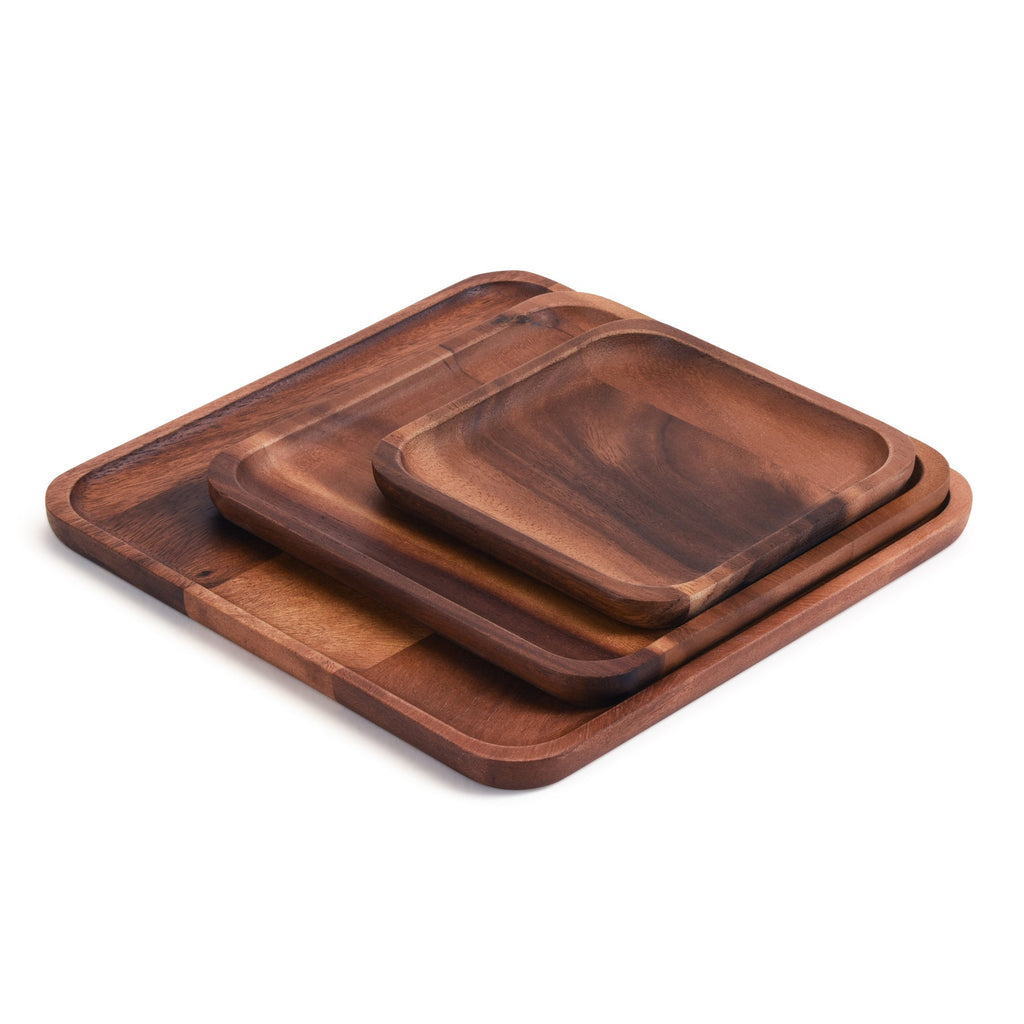 set of 3 Acacia Plates – 1 each size
