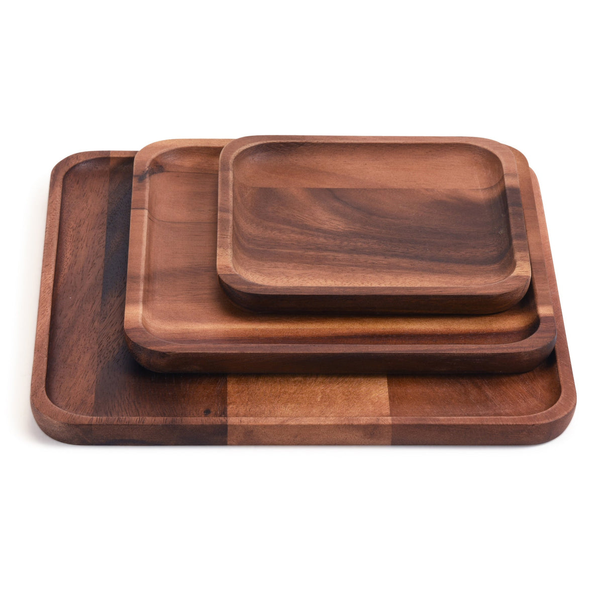 set of 3 Acacia Plates – 1 each size