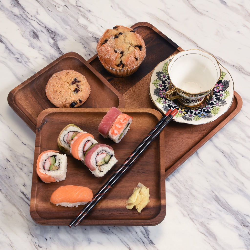set of 3 Acacia Plates – 1 each size