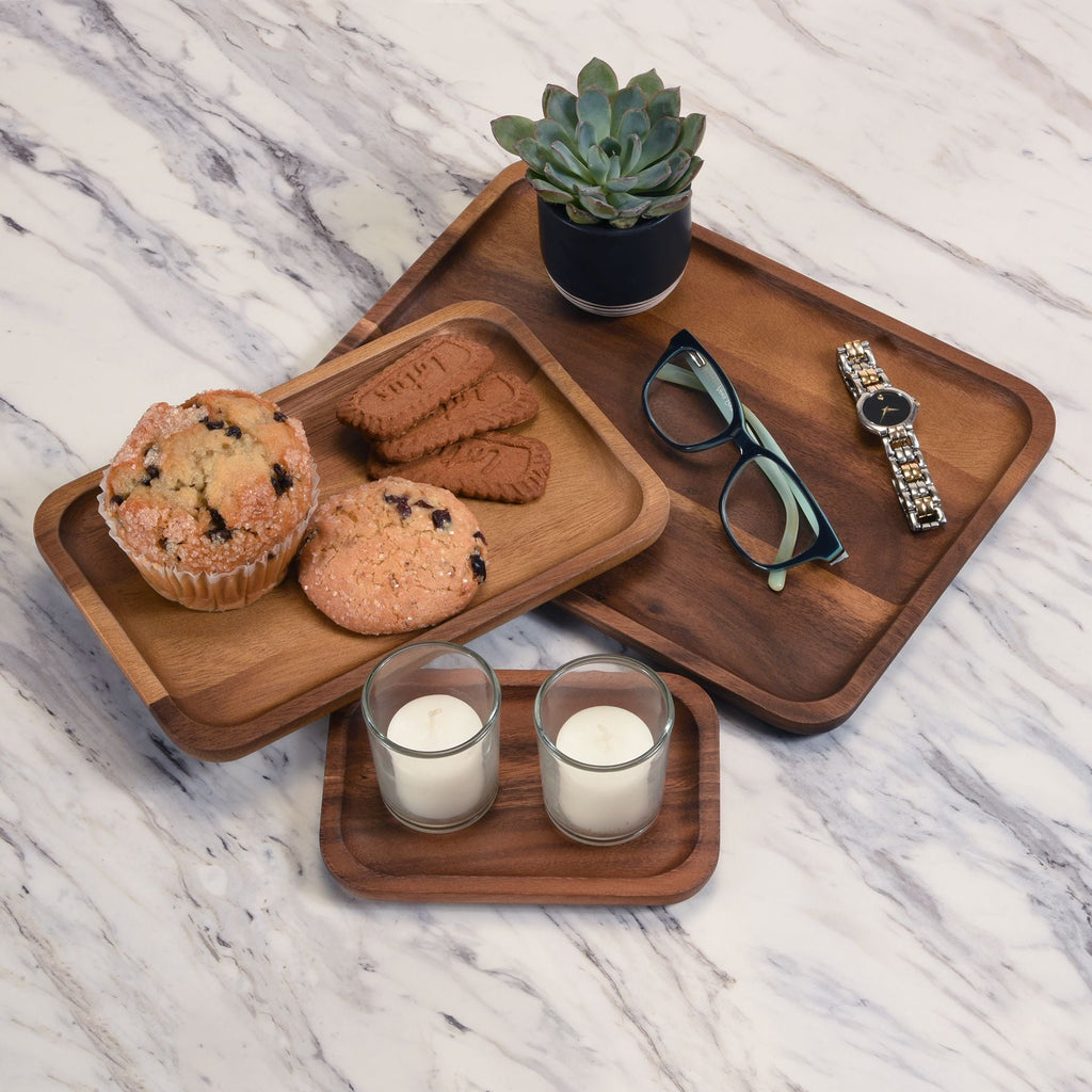 set of 3 Acacia Plates – 1 each size