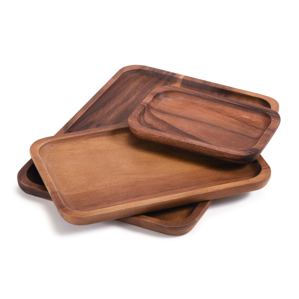 set of 3 Acacia Plates – 1 each size
