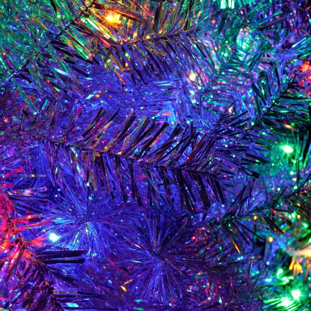 7.4FT Sliver Pre – Lit Artificial Christmas Tree