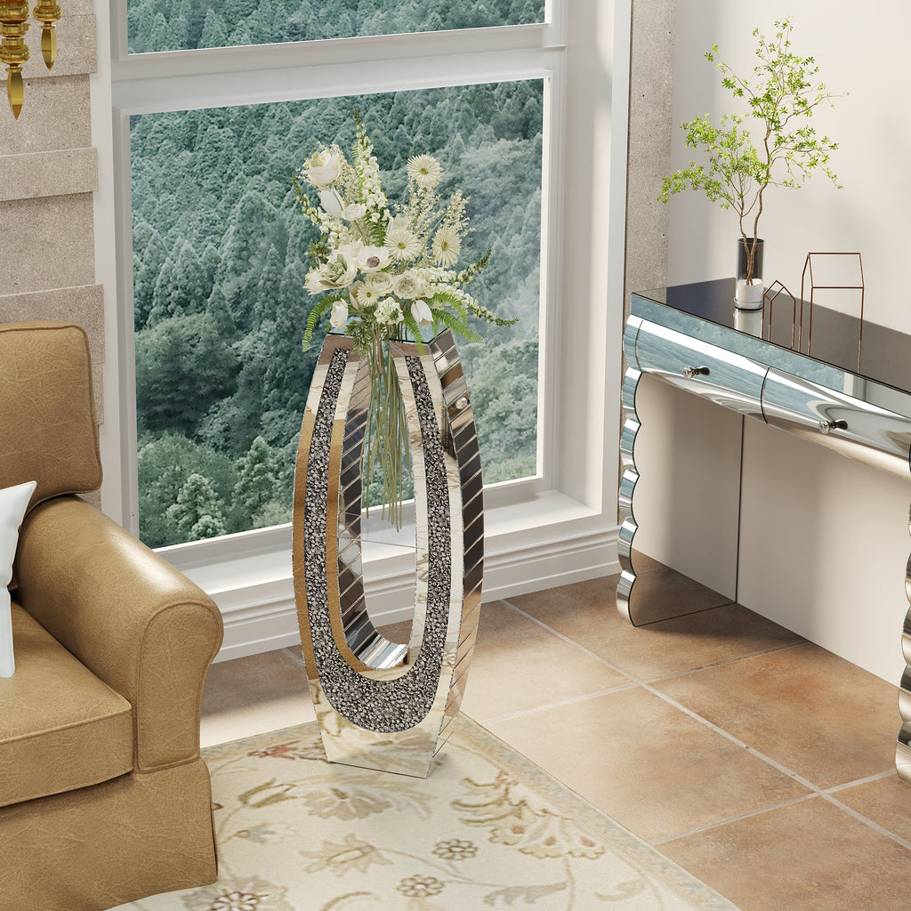 U – Shaped Tall Decorative Floor Vase