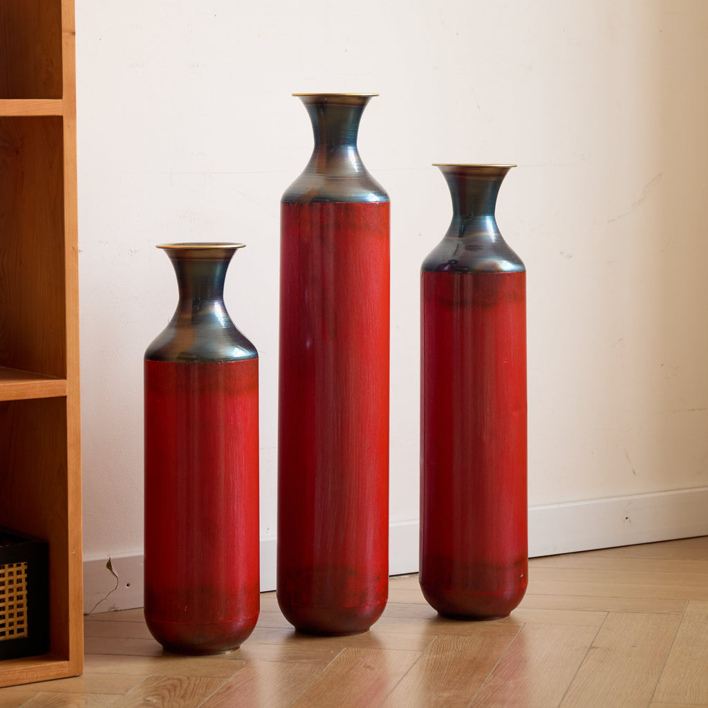 Artisanal Fire – Finished Metal Vases, Set of 3