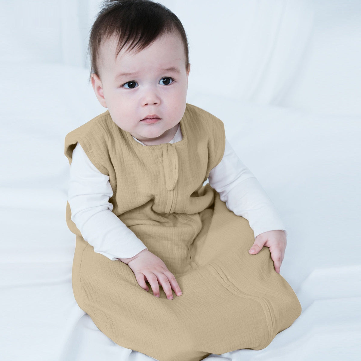 Double – layer Gauze Sleeping Bag Baby Sleeveless Gauze Anti – kicking Blanket
