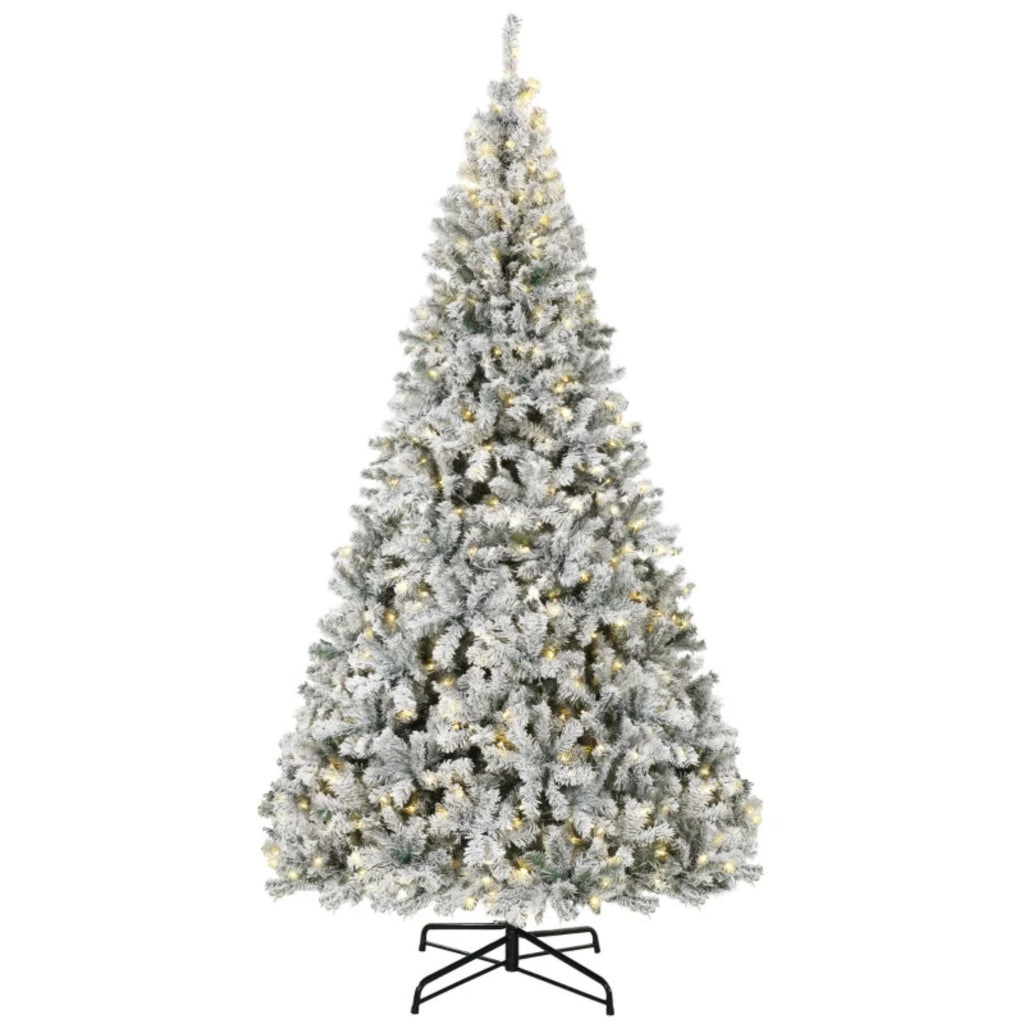 9 ft Pre – Lit Flocked Fraser Fir Artificial Christmas Tree