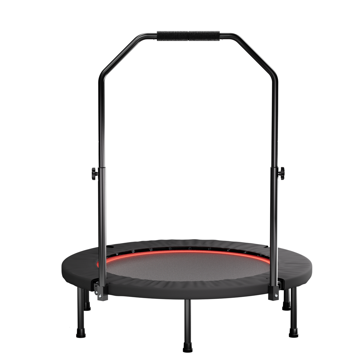 40 Inch Foldable Trampoline with Handle – Standard Spring – Black