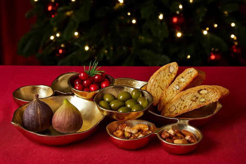 Cluster Decorative Bowls, Bright Gold Brass – Decoration, Snack Tray Bowl