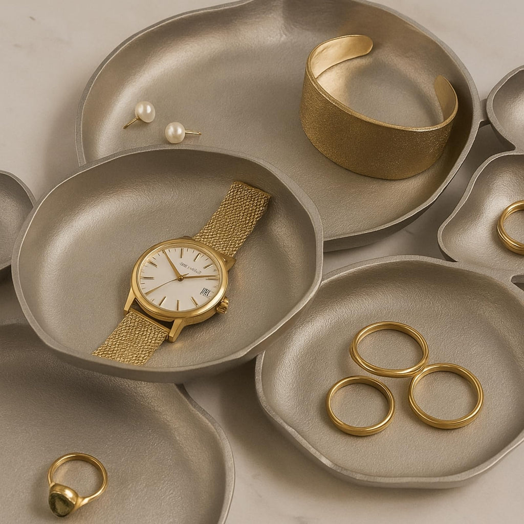 Cluster Decorative Bowls, Bright Silver Brass – Decoration