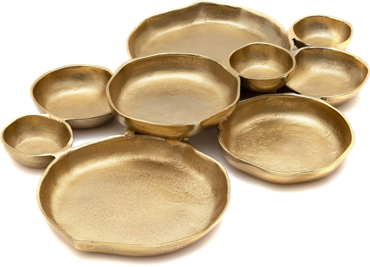 Cluster Decorative Bowls, Bright Gold Brass – Decoration, Snack Tray Bowl