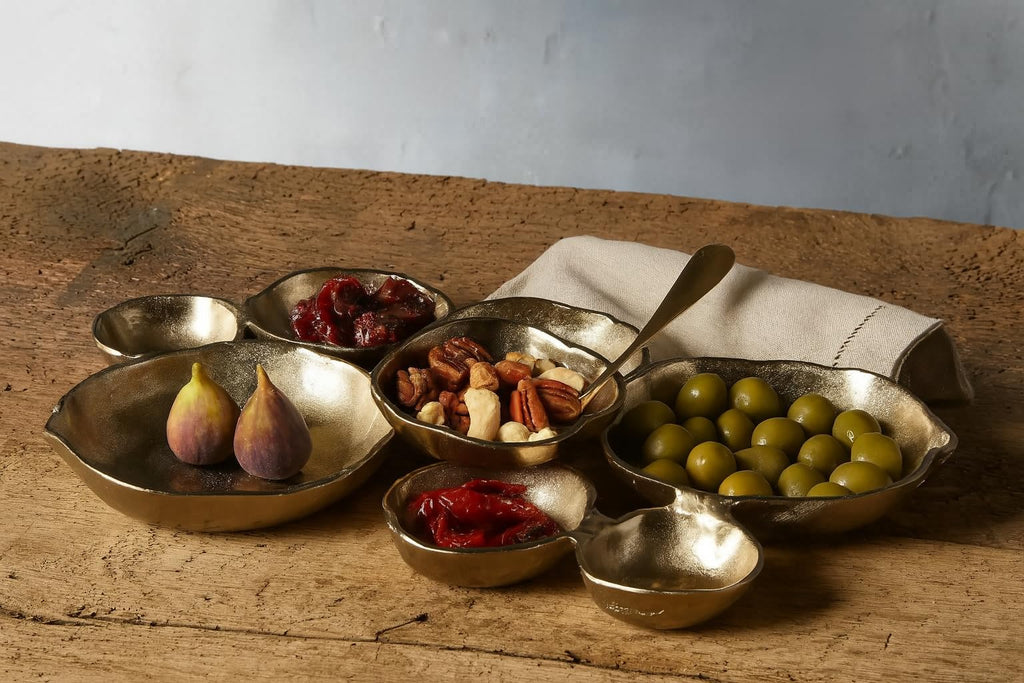 Cluster Decorative Bowls, Bright Gold Brass – Decoration, Snack Tray Bowl