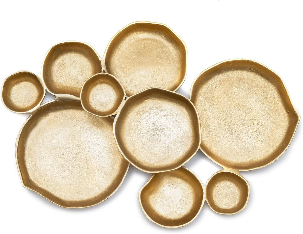 Cluster Decorative Bowls, Bright Gold Brass – Decoration, Snack Tray Bowl