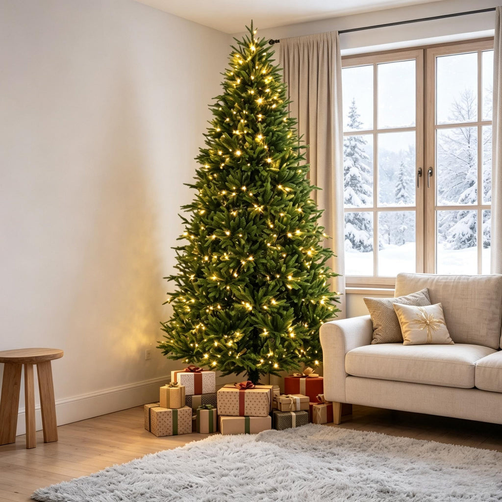 7.5 – Foot Hinged Nordmann Fir Prelit Christmas Tree