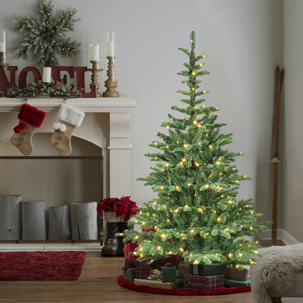 7ft Pre – Lit Christmas Tree with 400 Warm White LED Lights