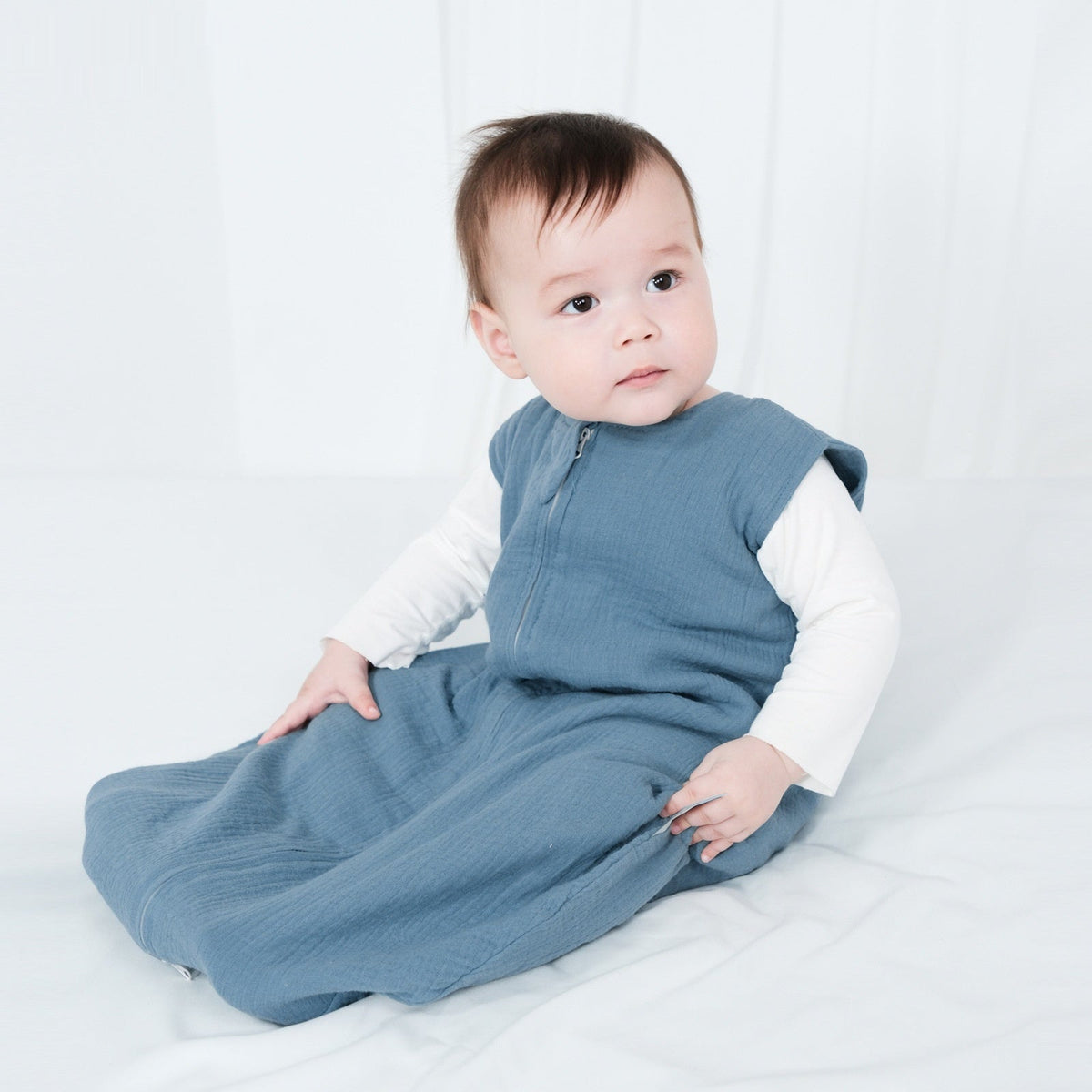 Double – layer Gauze Sleeping Bag Baby Sleeveless Gauze Anti – kicking Blanket
