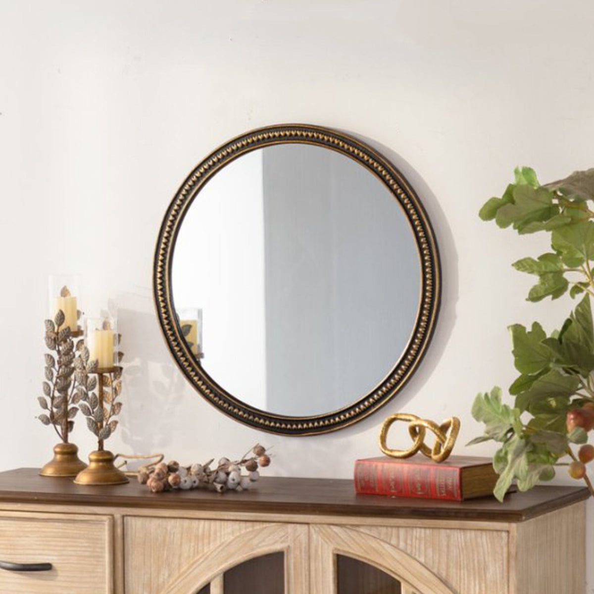 Vintage Round Decorative Wall Mirror