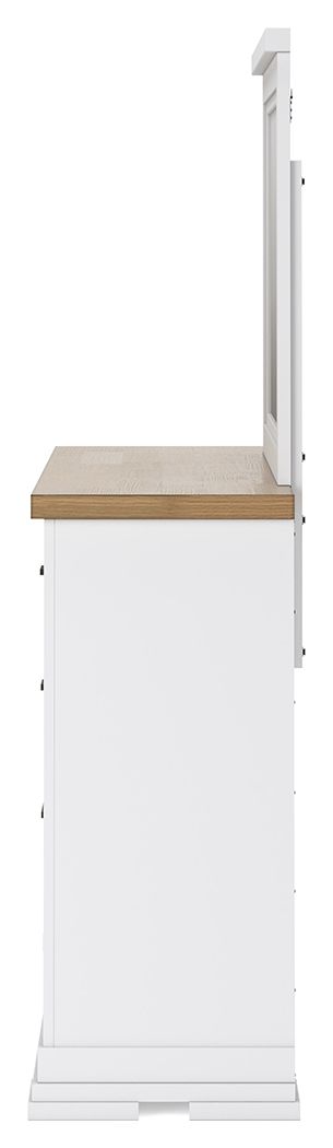 Ashbryn – Dresser And Mirror – White / Natural