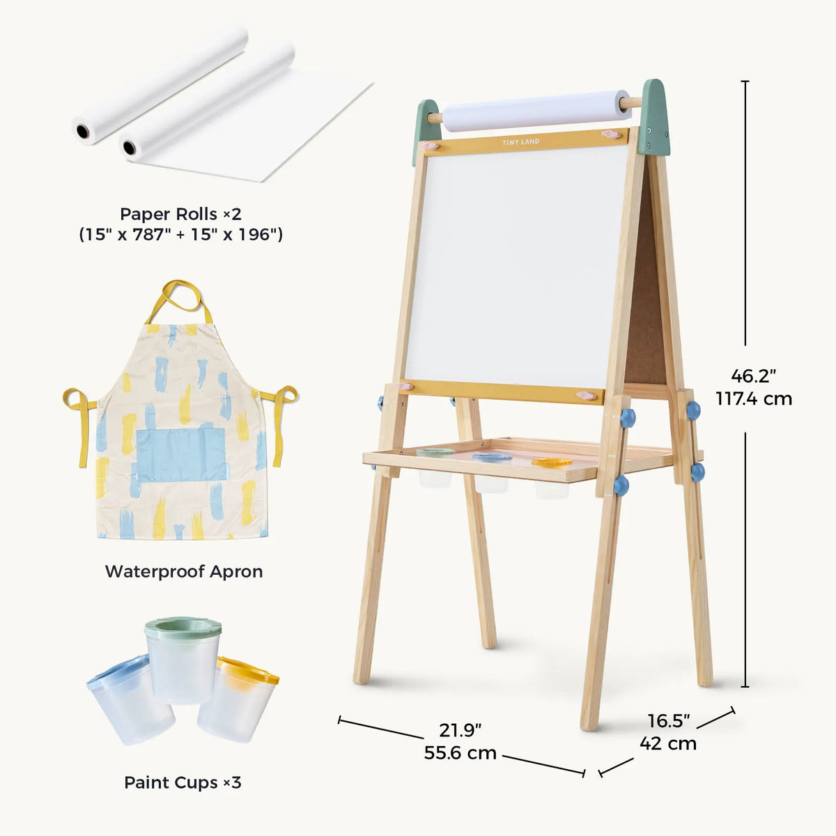 Tiny Land® 3 – in – 1 Art Easel for Kids