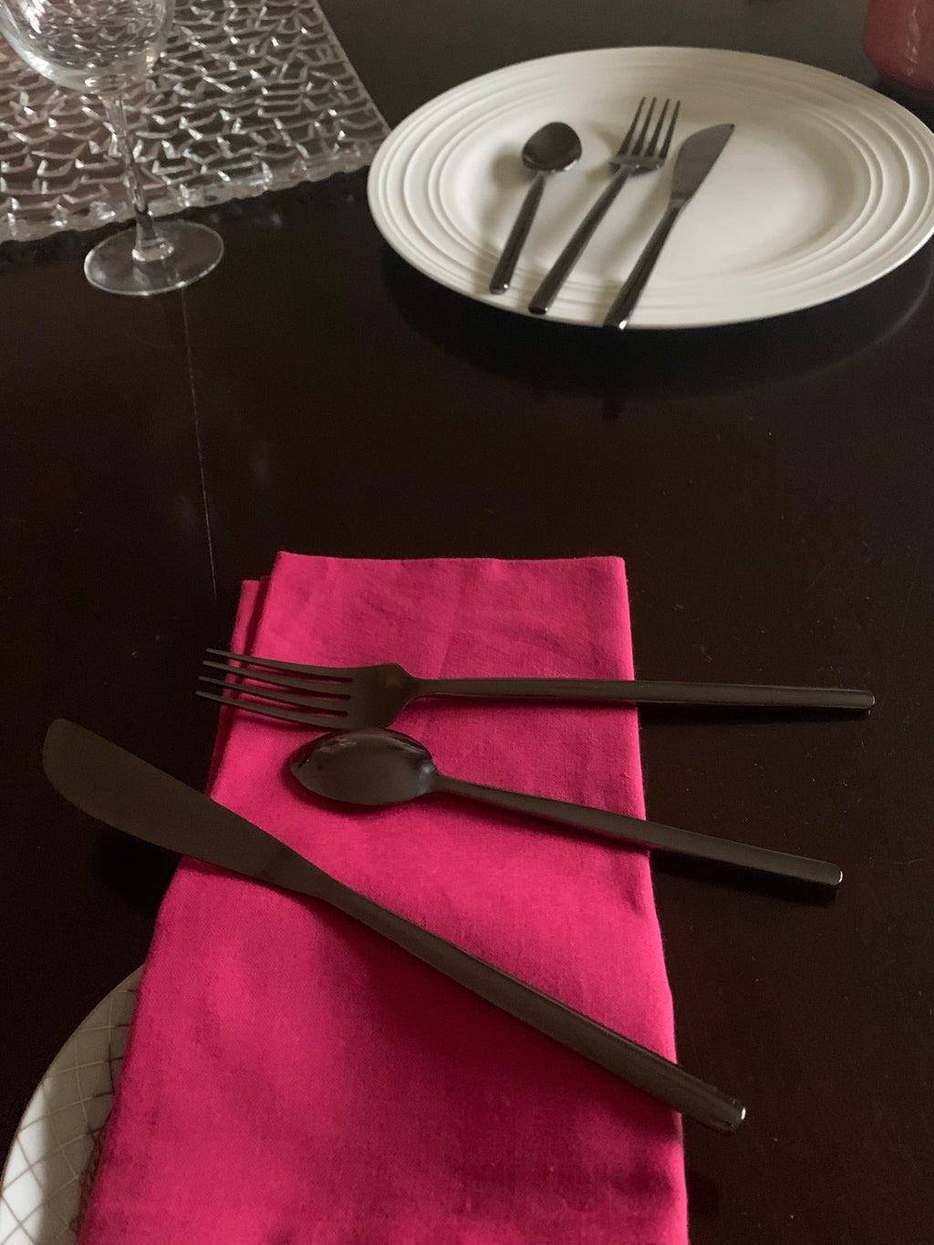 Vibhsa Black Stainless Steel Flatware 36 PC Set