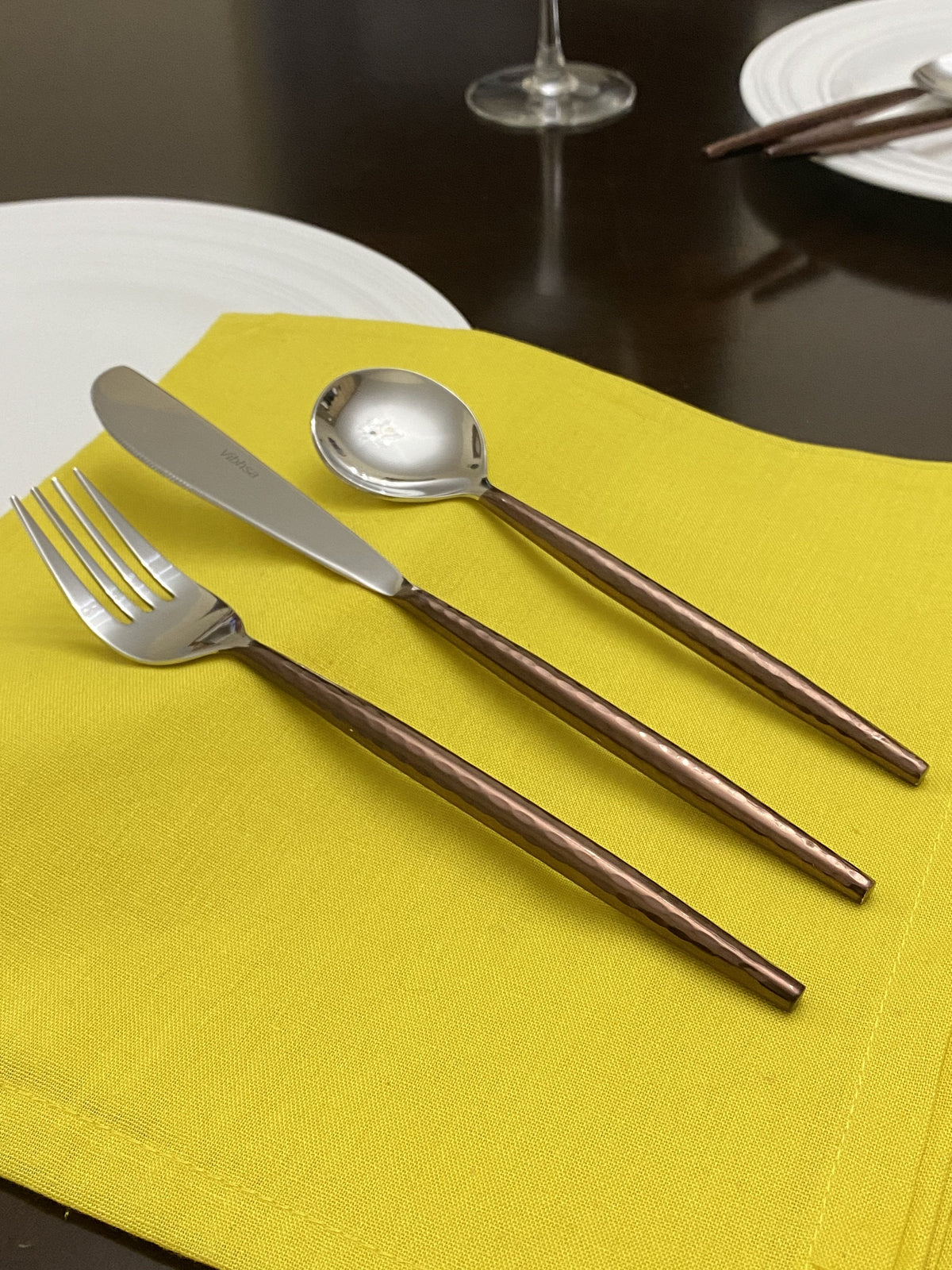 Hammered Stainless Steel Flatware 36 – Piece Set