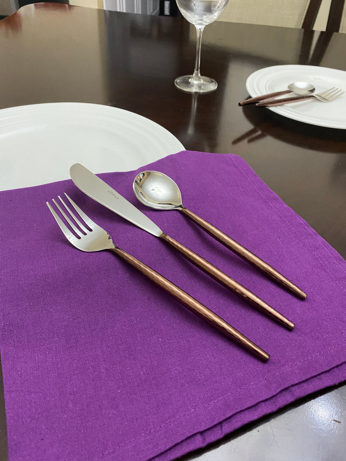 Hammered Stainless Steel Flatware 36 – Piece Set