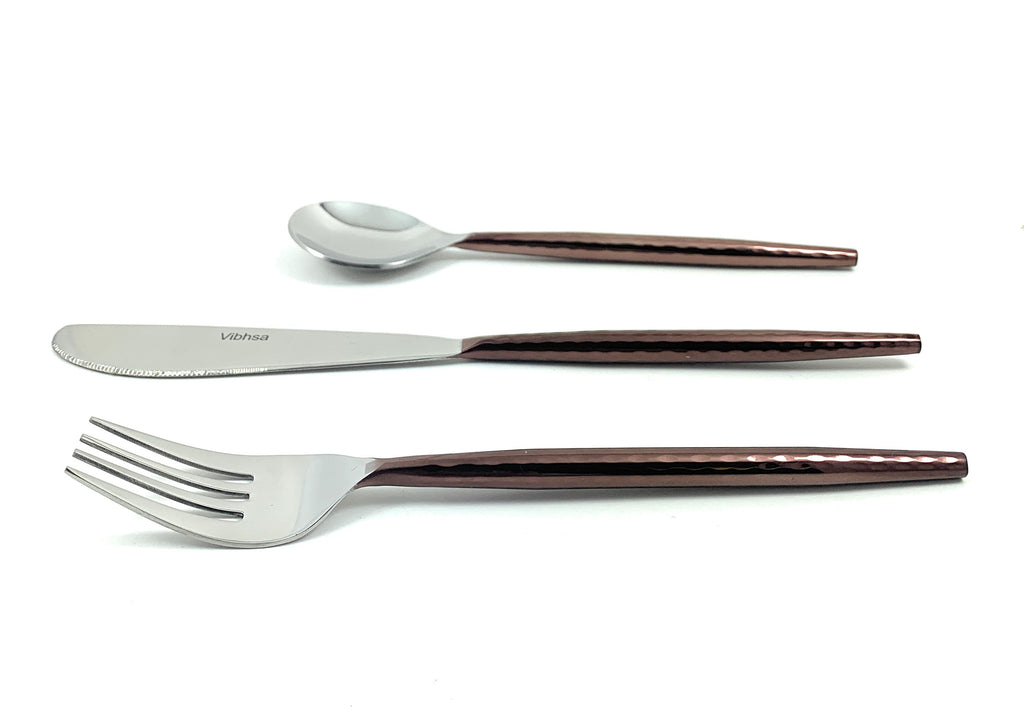 Hammered Stainless Steel Flatware 36 – Piece Set