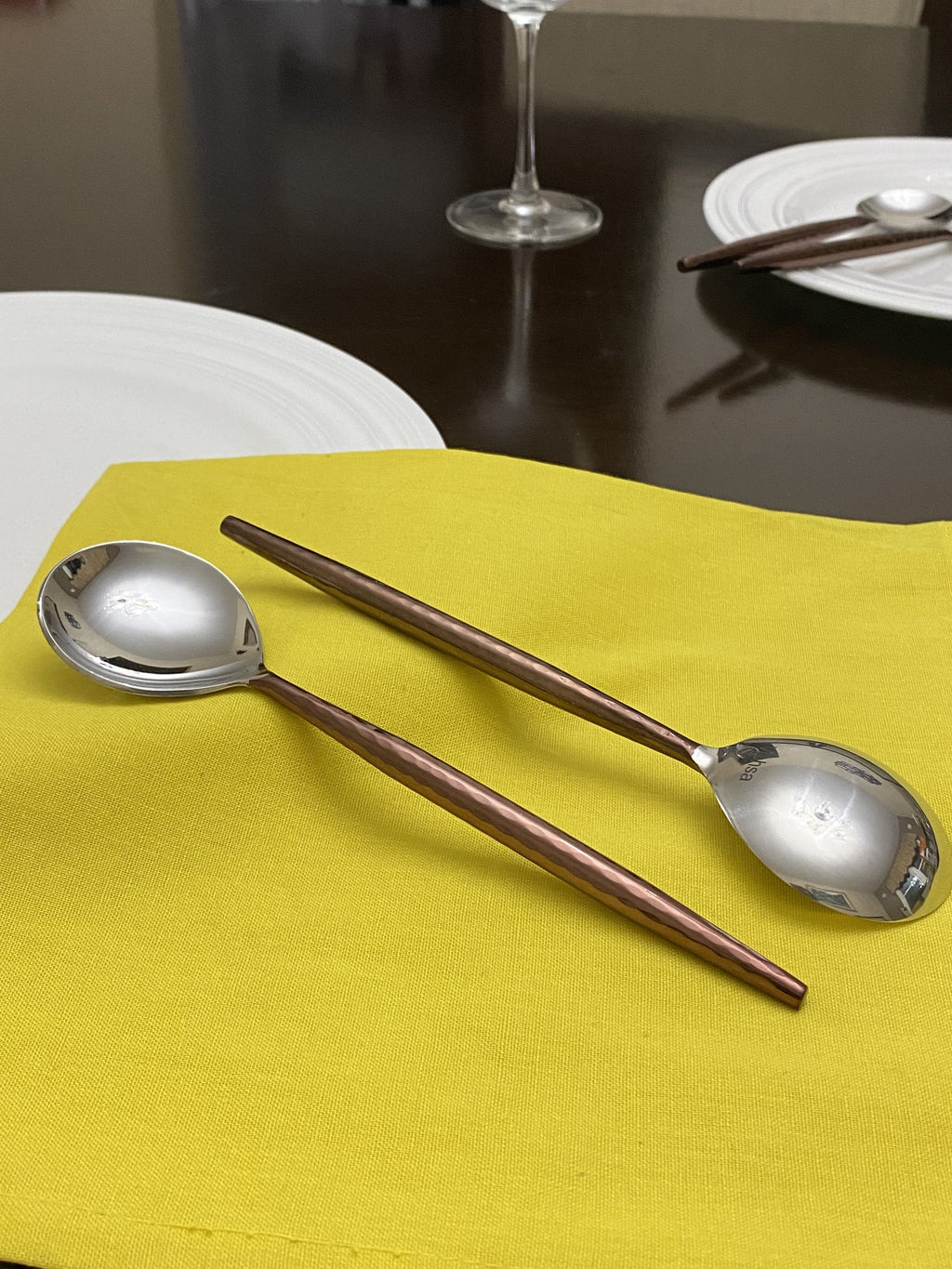 Stainless Steel Tablespoons Set of 6 Piecces – Brown