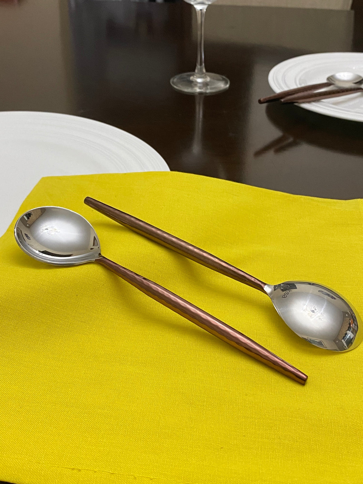 Stainless Steel Tablespoons Set of 6 Piecces – Brown