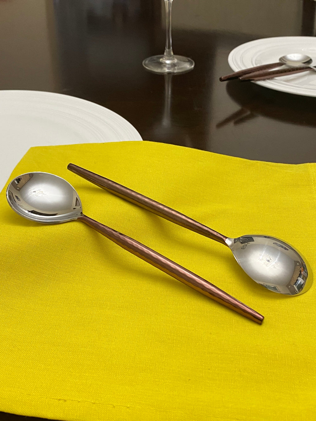 Stainless Steel Tablespoons Set of 6 Piecces – Brown