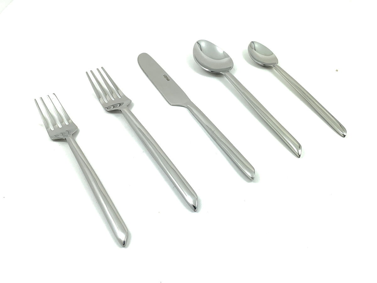 Vibhsa Flatware set of 20 Pieces Silver Design Unique Handle Stainless Steel
