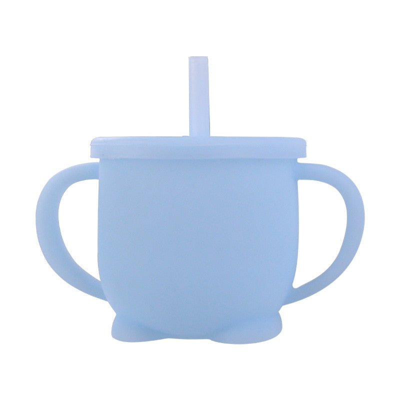 Baby Feeding Cups Baby Learning Baby Drinkware silicone Sippy Cups For Toddlers & Kids With Silicone Sippy Cup Lids Soli