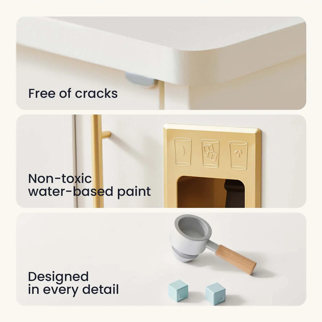 Tiny Land® Play Kitchen with Running Water – Iconic Aqua Kitchen in Cream
