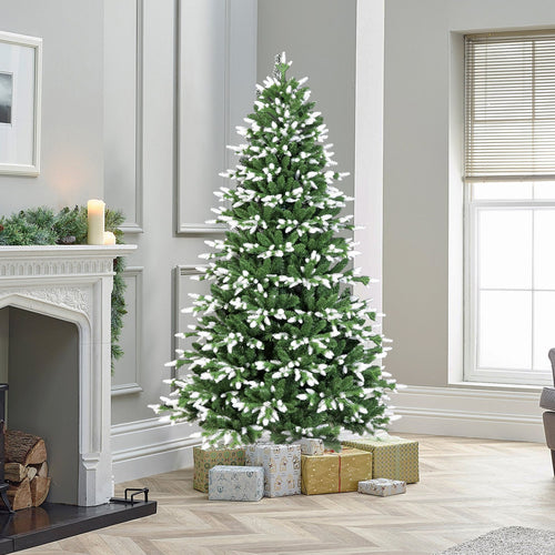 6FT Artificial Christmas Tree, White – Tipped PE & PVC Mixed Auto Tree