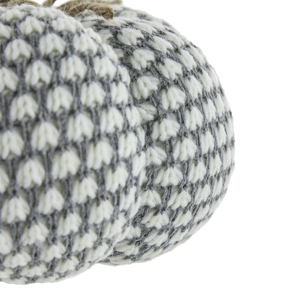 Set of 4 Knite Pumpkin Ornaments for Holiday Decor