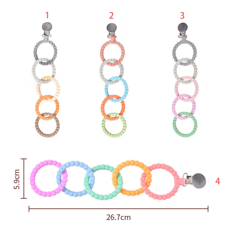 Baby Gloves Teething Rubber Silicone Baby Anti – Eating Hands Soothing Rattles Hand Ring Teething Stick Bite Toy