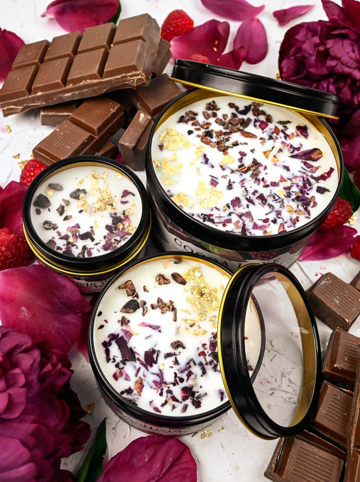 COCOA LUXE Chocolate Raspberry Candle