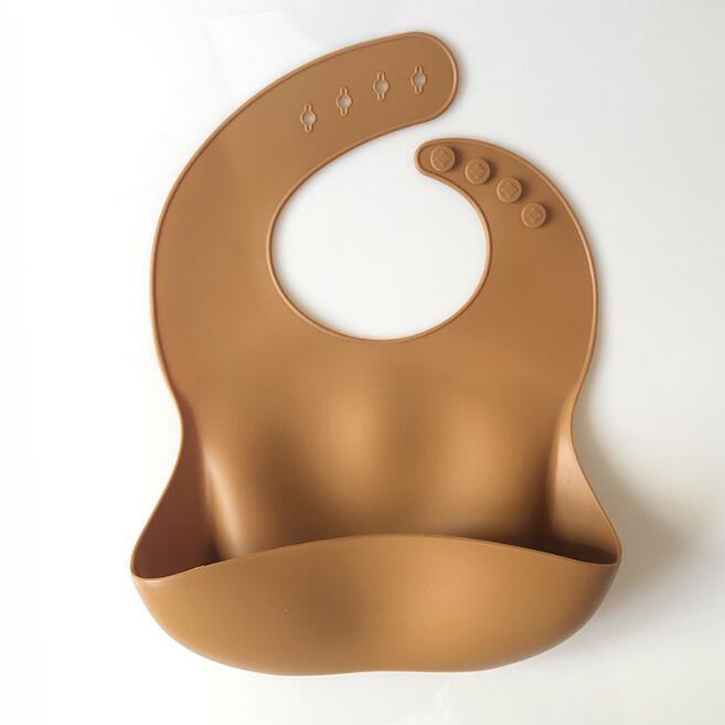 Newborns Solid silicone Baby Feeding Burp Cloth Bandana Bibs Fashionable Infant Toddler Drooling Babador Scarf Aprons Ba