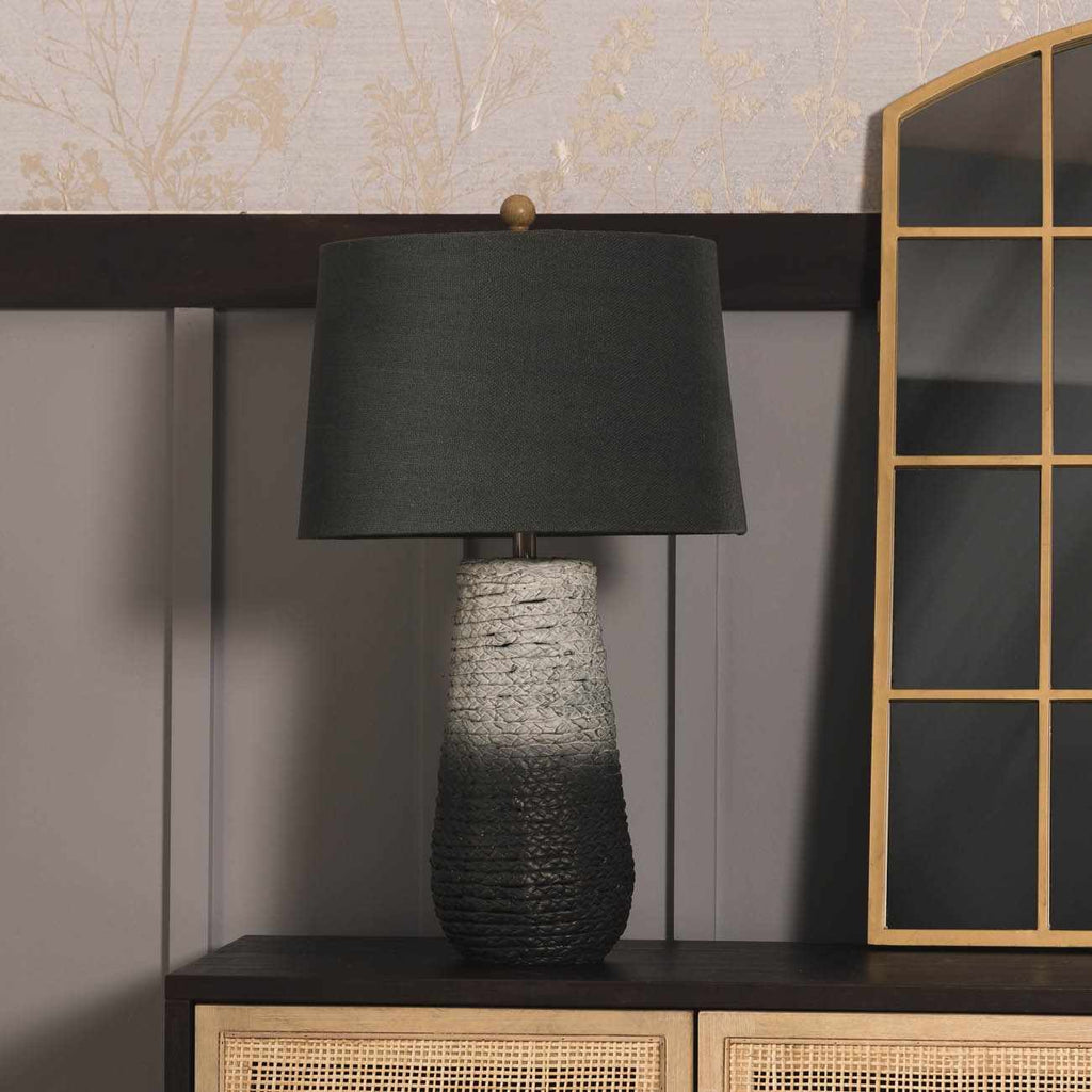 Dingras Pale Blue Jute Table Lamp – Clearance