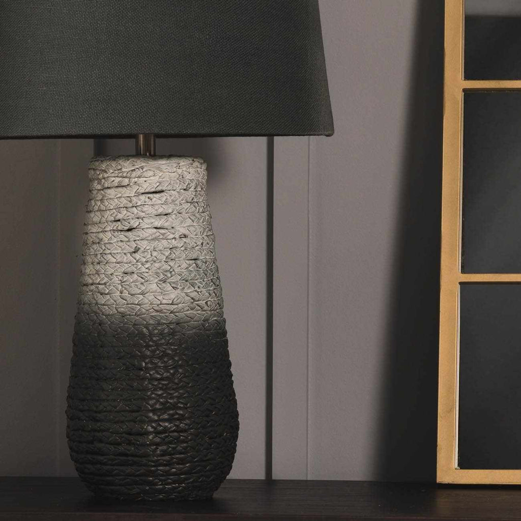 Dingras Pale Blue Jute Table Lamp – Clearance