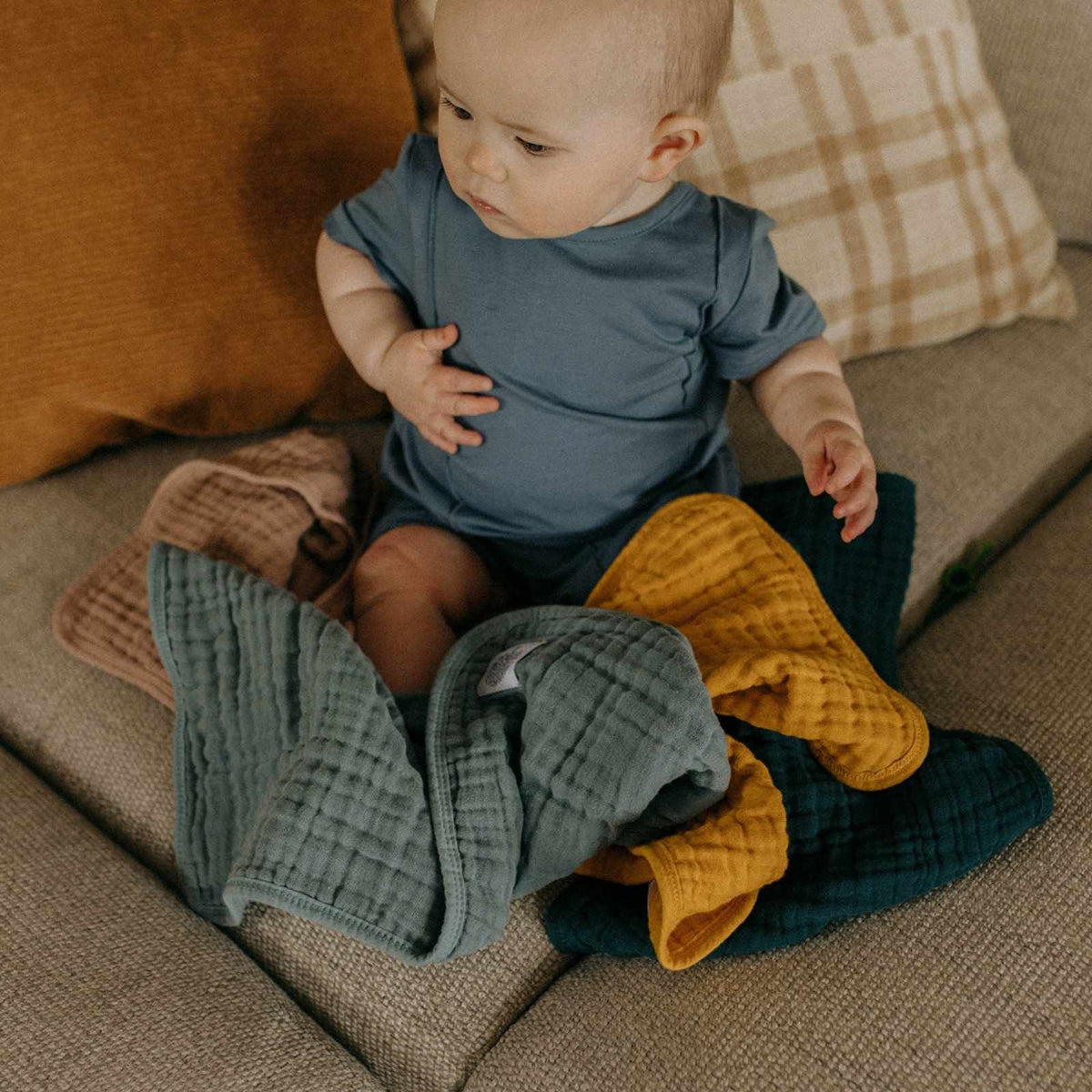 Dune Set – Muslin Burp Cloths (4 Pack)