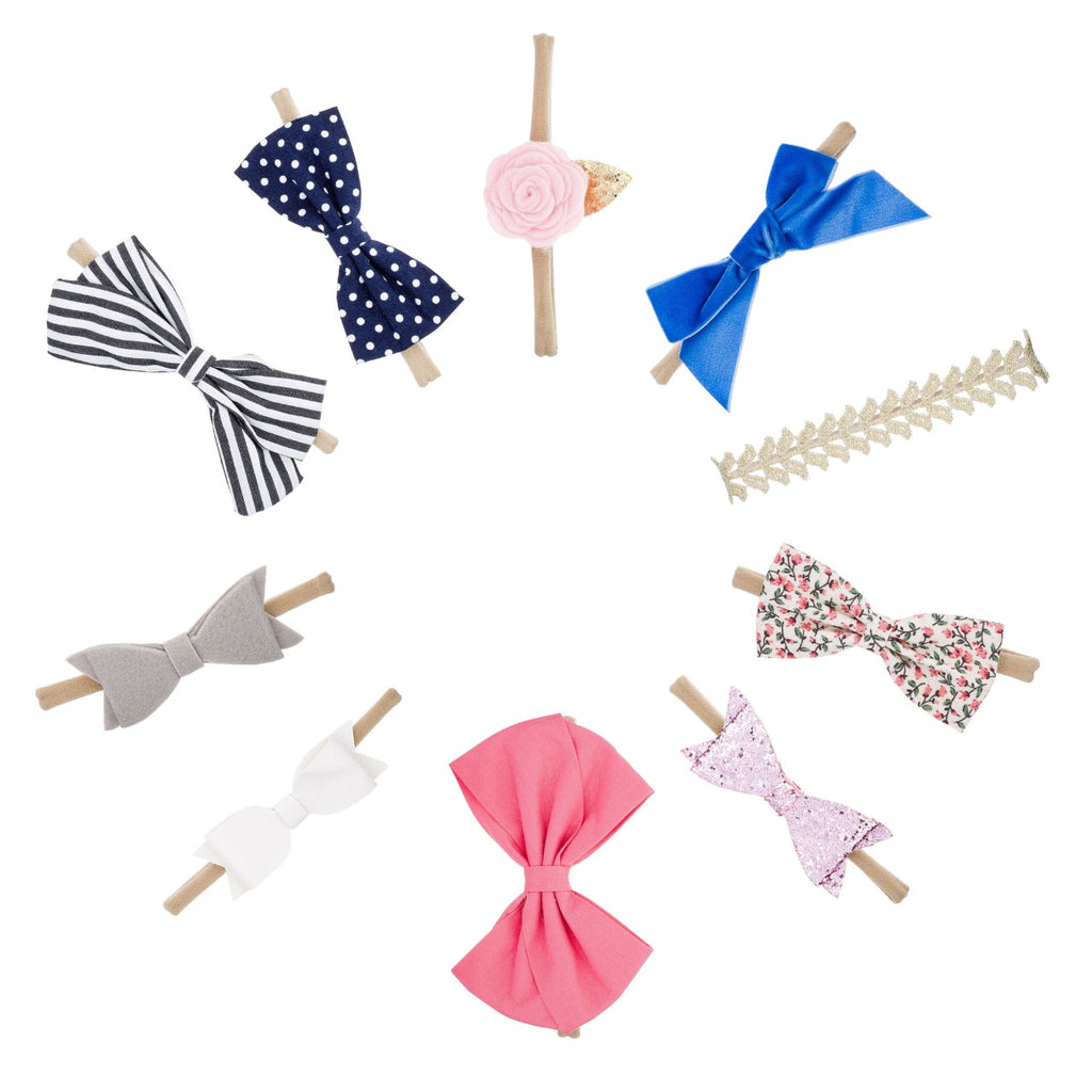 Essentials Set – Bows and Headbands – 10 Pack