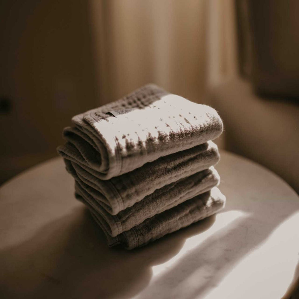 Gray Set – Muslin Burp Cloths (4 Pack)