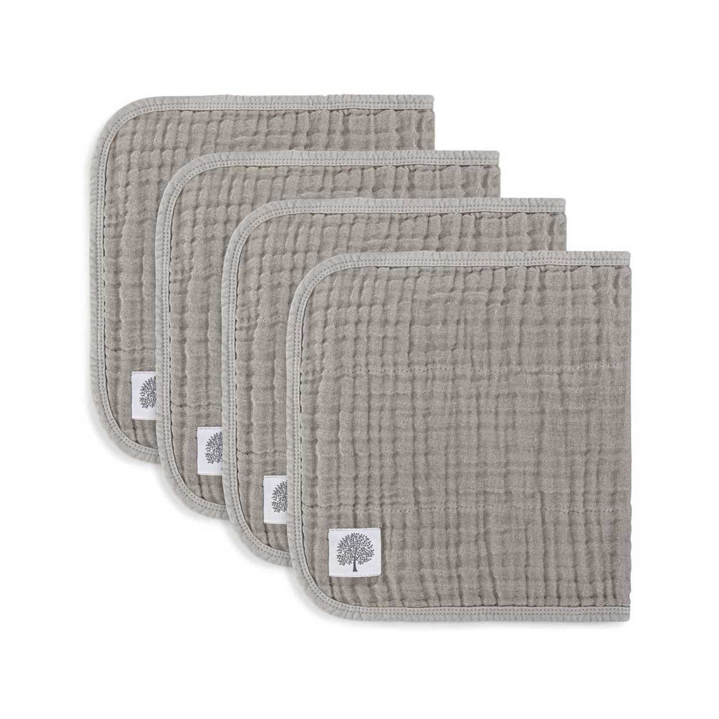 Gray Set – Muslin Burp Cloths (4 Pack)