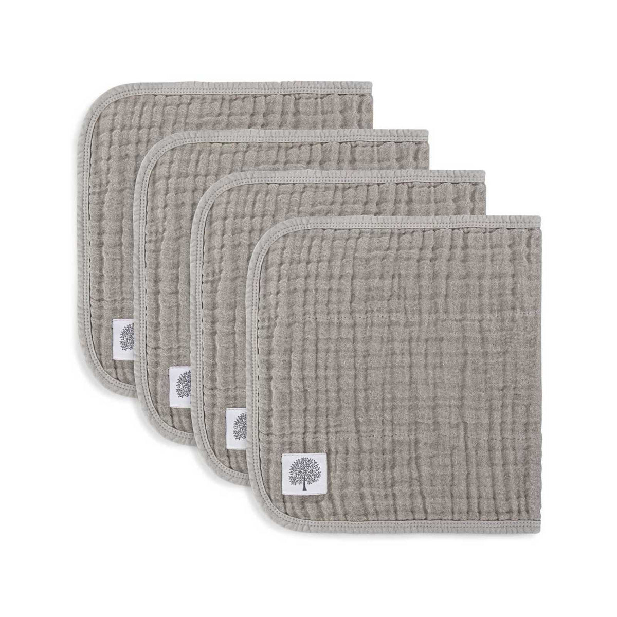 Gray Set – Muslin Burp Cloths (4 Pack)