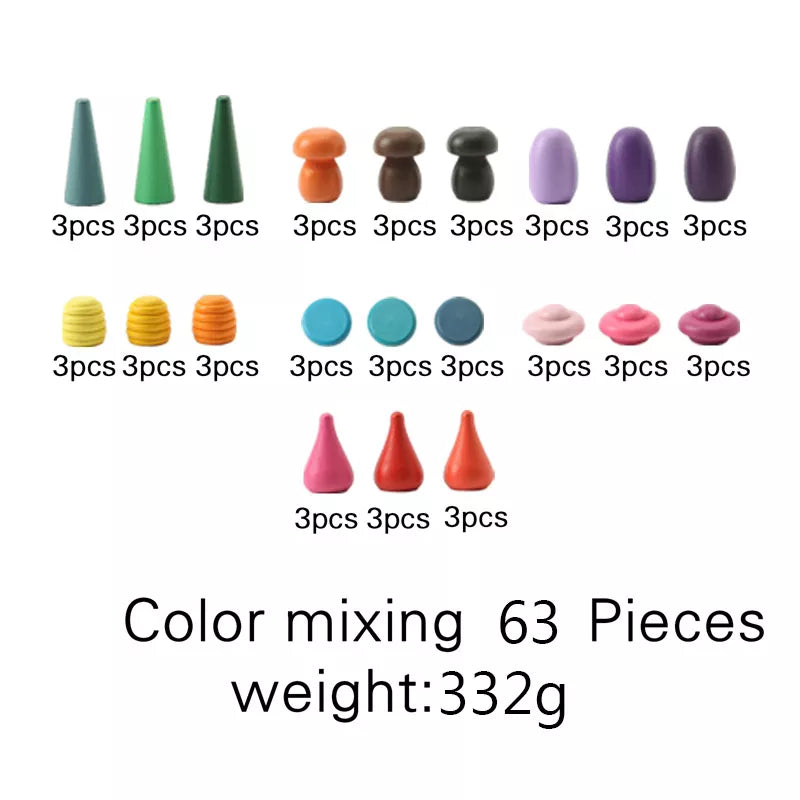 Rainbow Wooden Loose Pieces