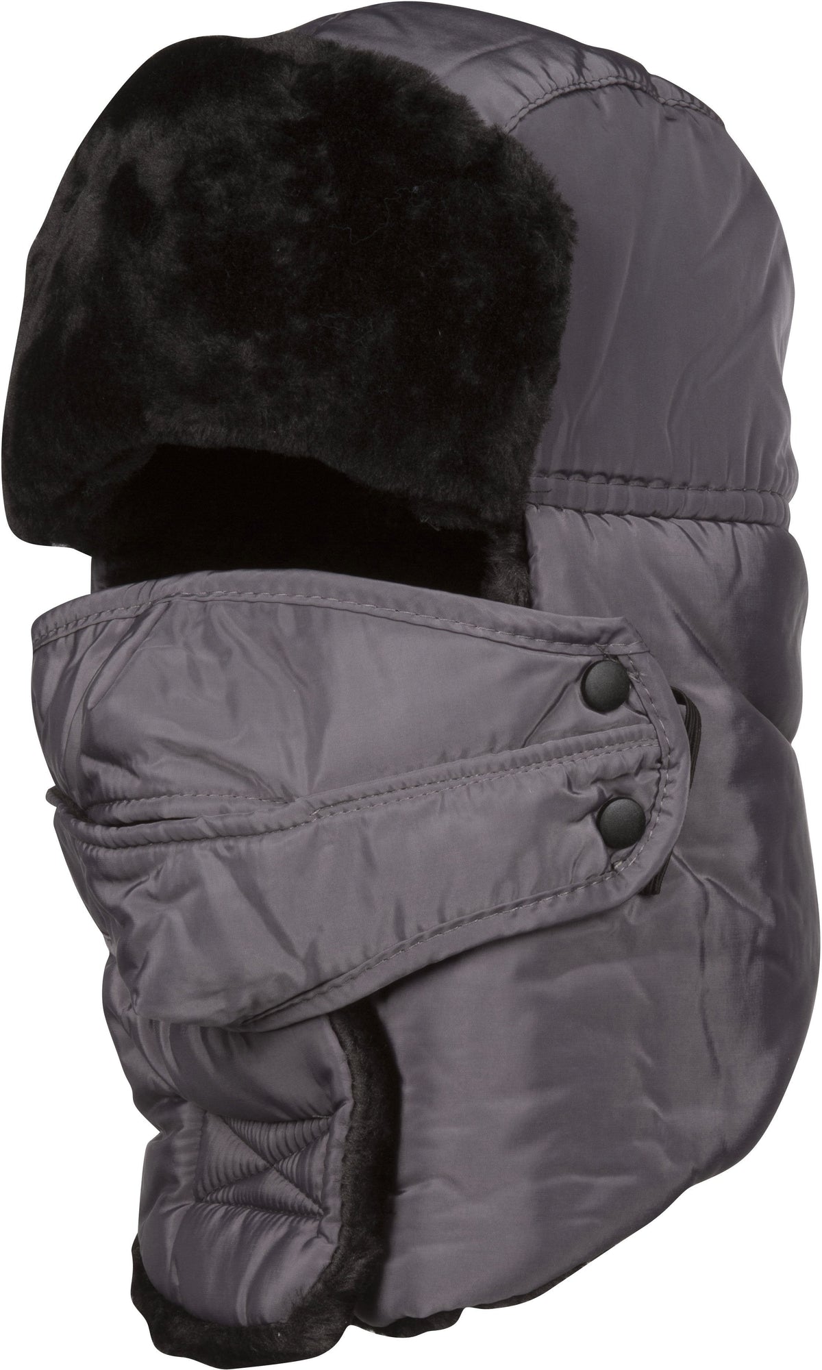 Sakkas Dab Unisex Faux Fur Ushanka Trapper Hat Chin Strap Removable Mask Russian Aviator Trooper Winter Hat for Men & Wo