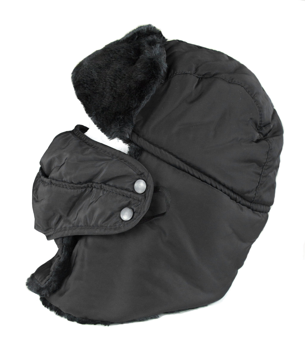 Sakkas Dab Unisex Faux Fur Ushanka Trapper Hat Chin Strap Removable Mask Russian Aviator Trooper Winter Hat for Men & Wo